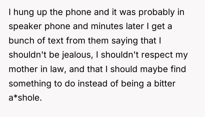 I hung up the phone and it was probably in...