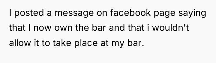 I posted a message on facebook page saying that I...