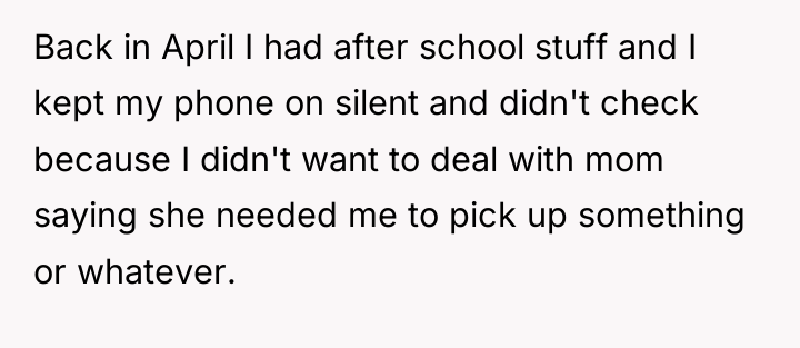Back in April I had after school stuff and I...