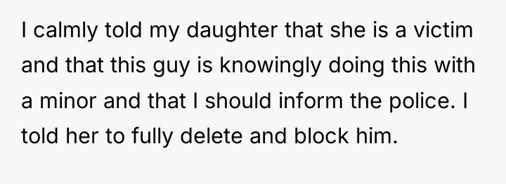 I calmly told my daughter that she is a victim...