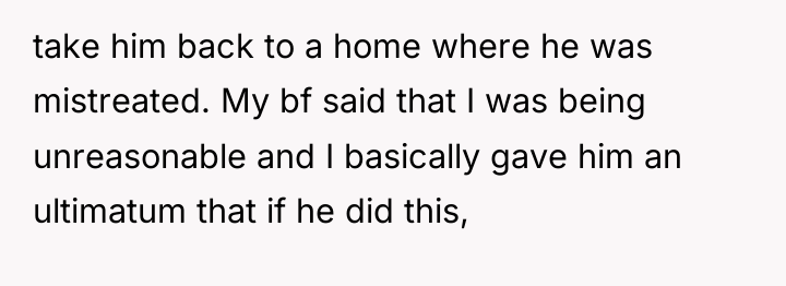 take him back to a home where he was mistreated....