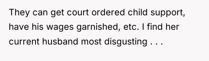 They can get court ordered child support, have his wages...