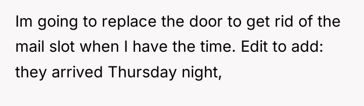 Im going to replace the door to get rid of...
