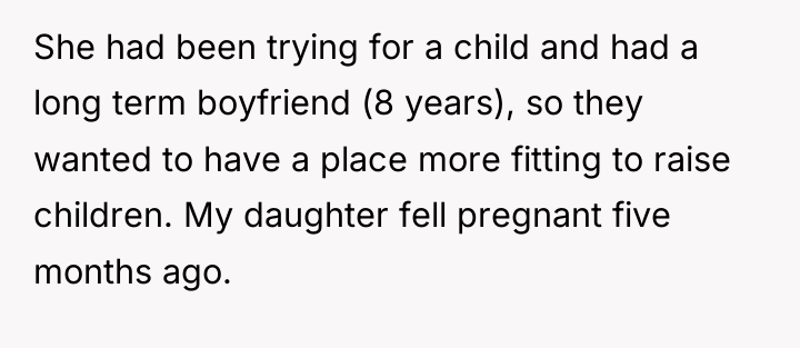 She had been trying for a child and had a...