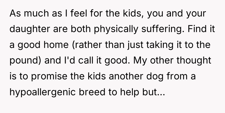 As much as I feel for the kids, you and...