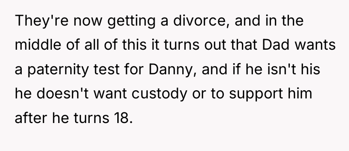 They're now getting a divorce, and in the middle of...