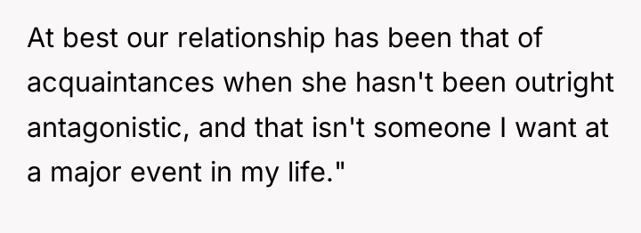 At best our relationship has been that of acquaintances when...