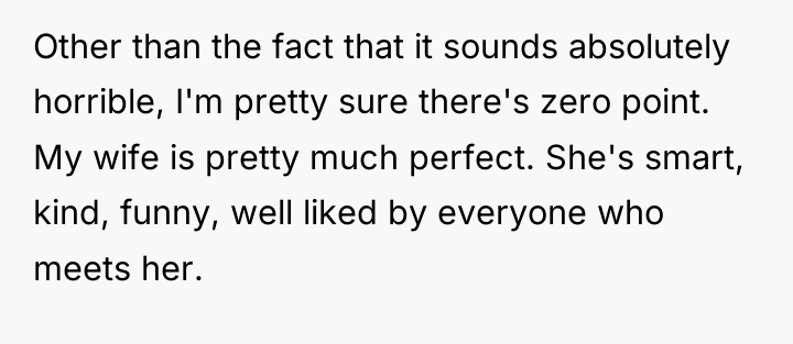 Other than the fact that it sounds absolutely horrible, I'm...