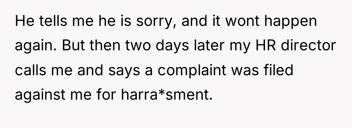 He tells me he is sorry, and it wont happen...