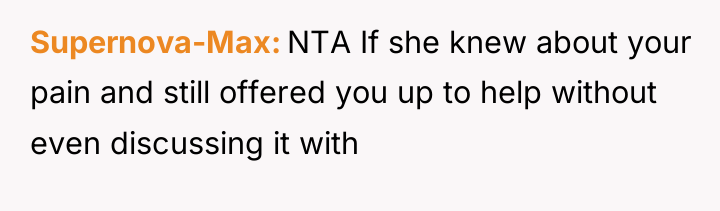 Supernova-Max NTA If she knew about your pain and still...
