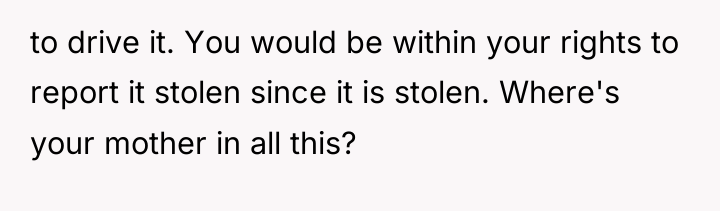 to drive it. You would be within your rights to...