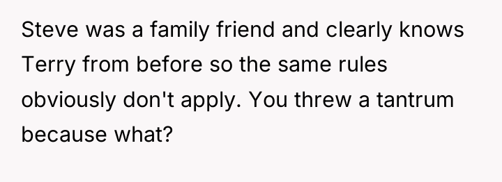 Steve was a family friend and clearly knows Terry from...
