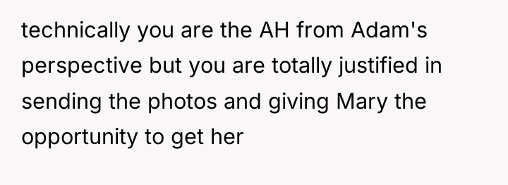 technically you are the AH from Adam's perspective but you...