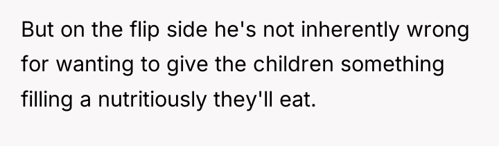 But on the flip side he's not inherently wrong for...