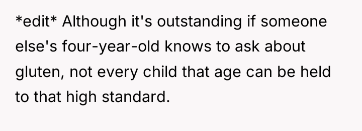 *edit* Although it's outstanding if someone else's four-year-old knows to...