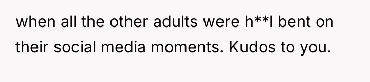 when all the other adults were h**l bent on their...