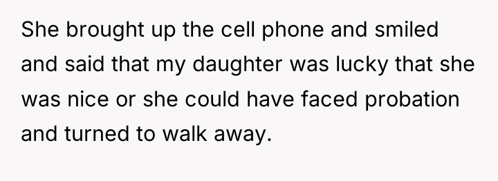She brought up the cell phone and smiled and said...