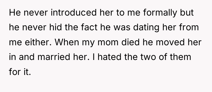 He never introduced her to me formally but he never...