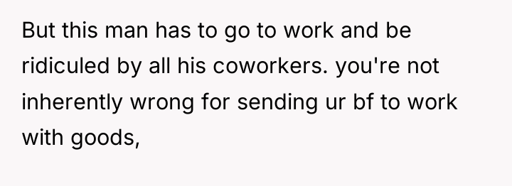 But this man has to go to work and be...