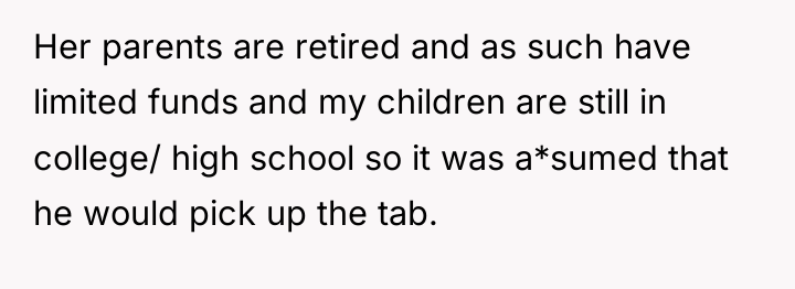 Her parents are retired and as such have limited funds...