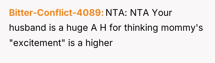 Bitter-Conflict-4089 NTA: NTA Your husband is a huge A H...