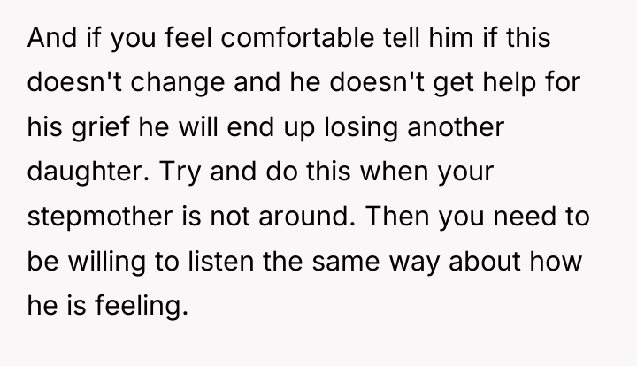 And if you feel comfortable tell him if this doesn't...