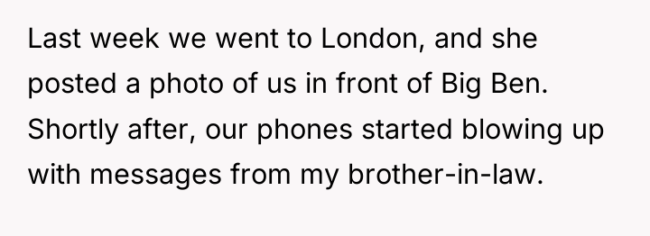 Last week we went to London, and she posted a...