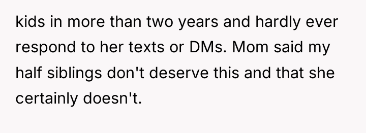 kids in more than two years and hardly ever respond...