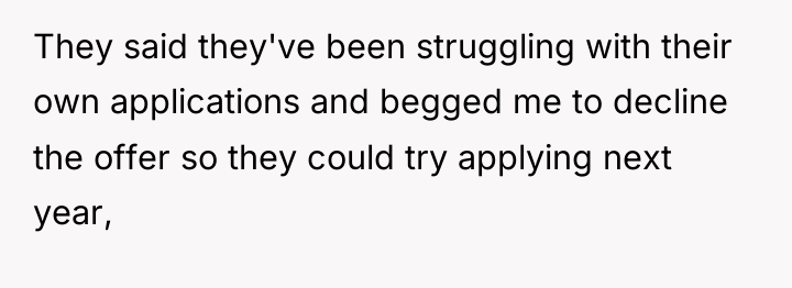 They said they've been struggling with their own applications and...