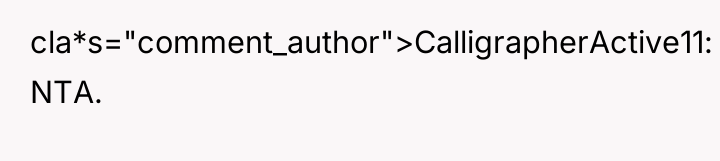 cla*s="comment_author">CalligrapherActive11: NTA.