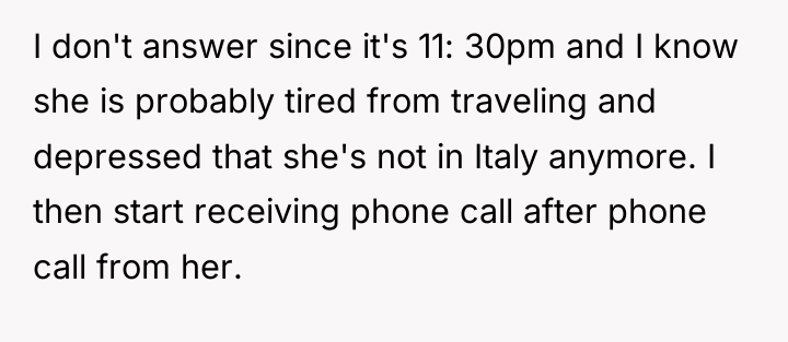 I don't answer since it's 11: 30pm and I know...