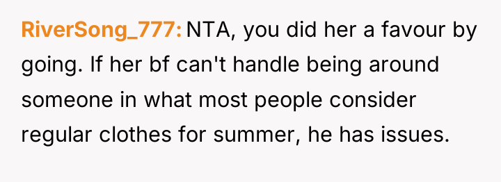 RiverSong_777 NTA, you did her a favour by going. If...
