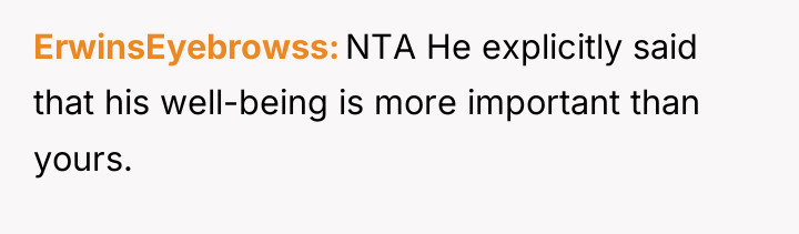 ErwinsEyebrowss NTA He explicitly said that his well-being is more...