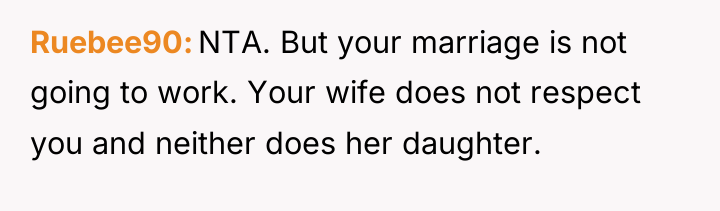 Ruebee90 NTA. But your marriage is not going to work....