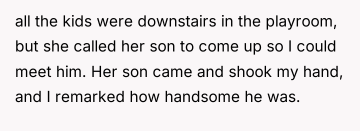 all the kids were downstairs in the playroom, but she...