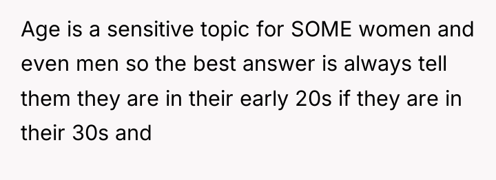 Age is a sensitive topic for SOME women and even...
