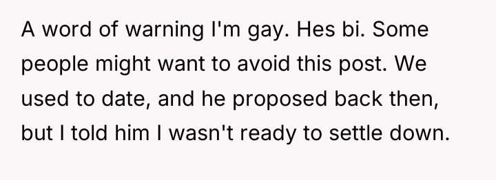A word of warning I'm gay. Hes bi. Some people...