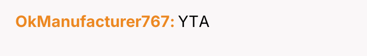 OkManufacturer767 YTA