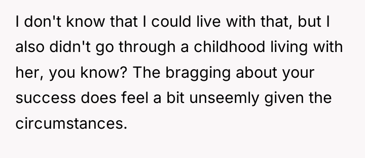 I don't know that I could live with that, but...