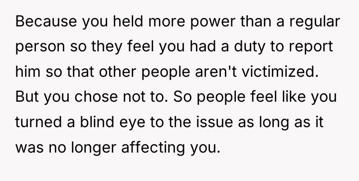 Because you held more power than a regular person so...