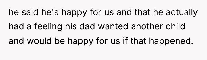he said he's happy for us and that he actually...