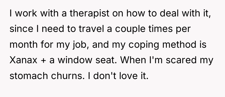 I work with a therapist on how to deal with...