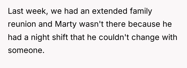Last week, we had an extended family reunion and Marty...
