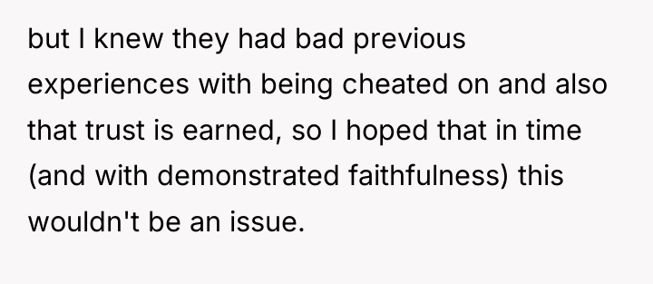 but I knew they had bad previous experiences with being...