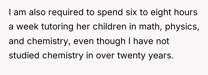I am also required to spend six to eight hours...