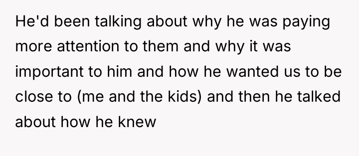 He'd been talking about why he was paying more attention...