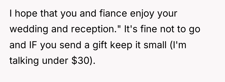 I hope that you and fiance enjoy your wedding and...