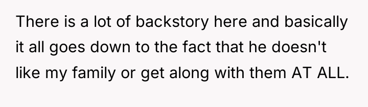 There is a lot of backstory here and basically it...