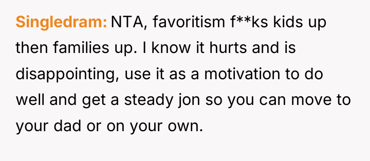 Singledram NTA, favoritism f**ks kids up then families up. I...