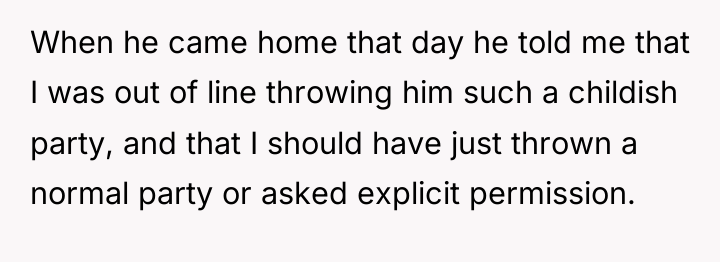 When he came home that day he told me that...